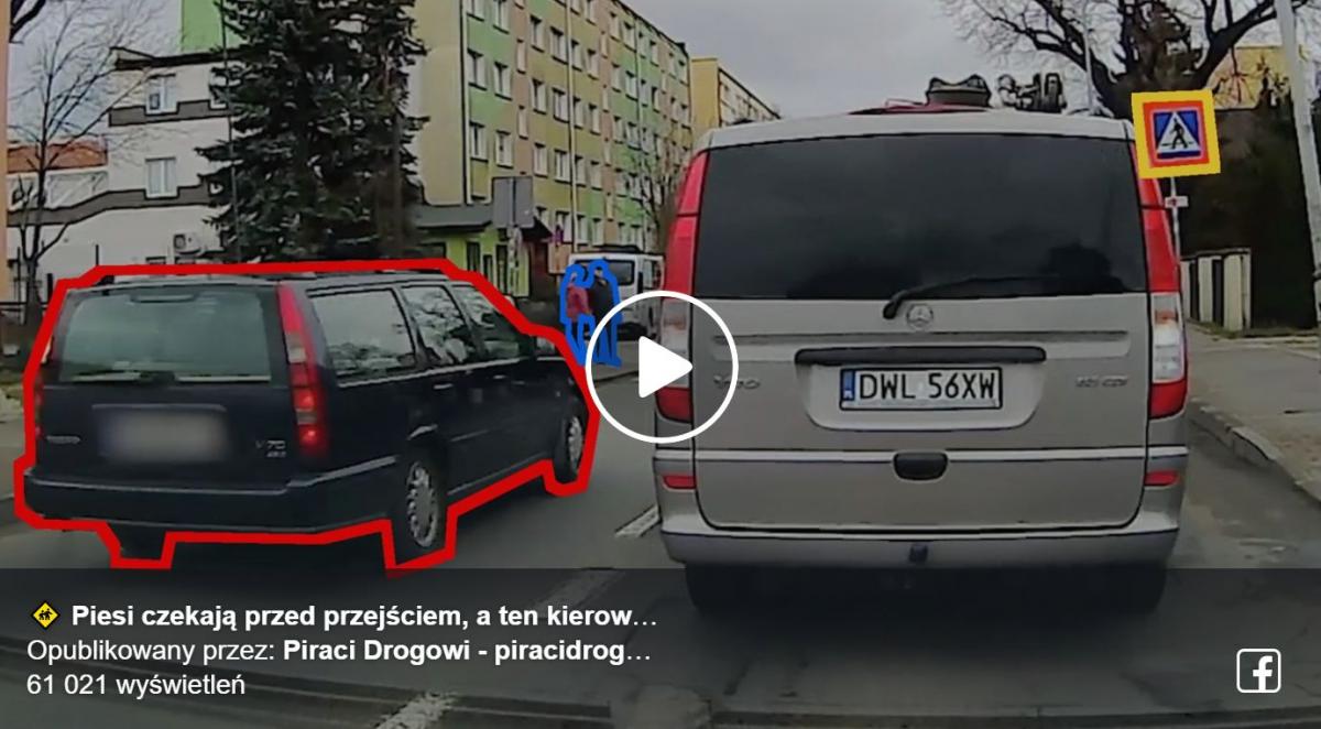Niebezpiecznie na przejściu dla pieszych. Tak jeżdżą po Wołowie
