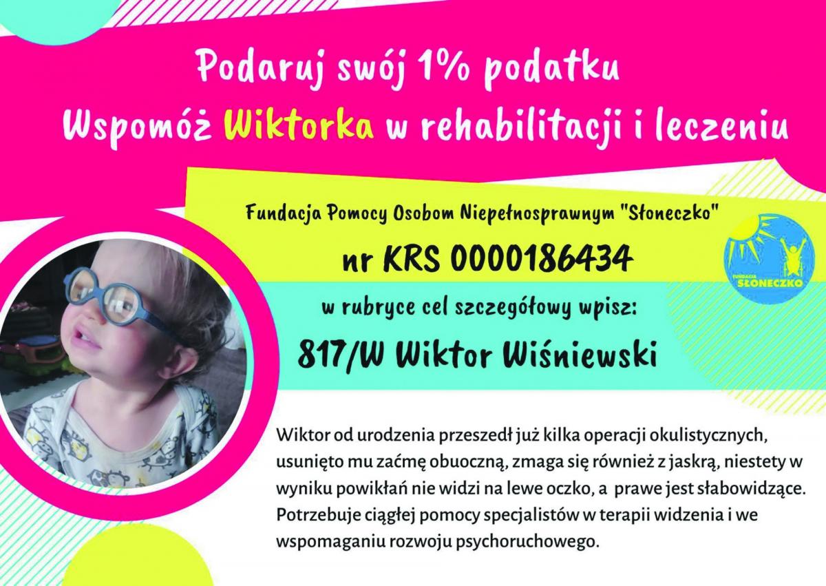 Przekaż 1% podatku. Wiktorek i Fabian proszą o pomoc