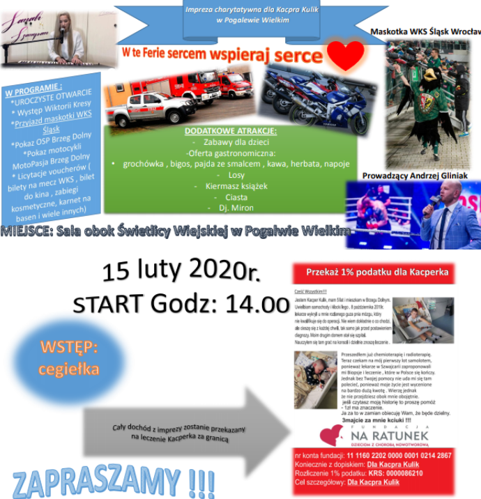 Impreza charytatywna dla Kacperka w Pogalewie Wielkim