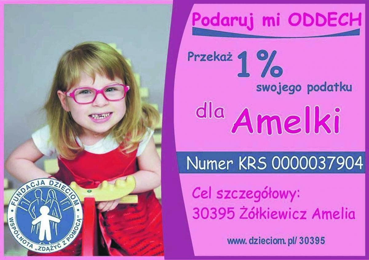 Przekaż 1% podatku. Amelka i Wiktorek proszą o pomoc