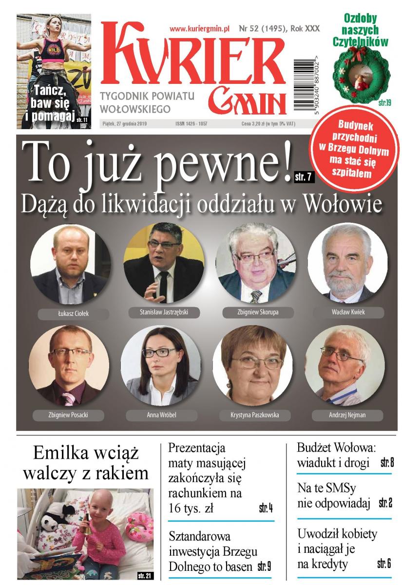 W najnowszym numerze: To już pewne! Dążą do likwidacji oddziału w Wołowie