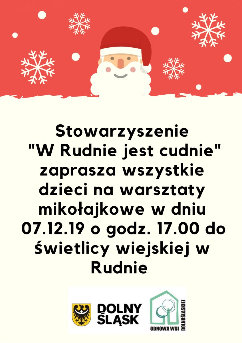 Warsztaty mikołajkowe w Rudnie