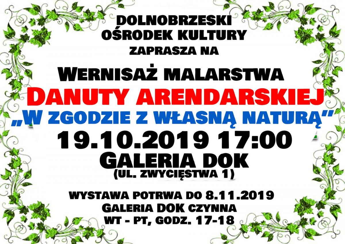 Wernisaż malarstwa Danuty Arendarskiej w Brzegu Dolnym