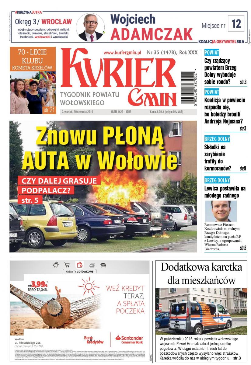 W najnowszym numerze: Znowu płoną auta w Wołowie
