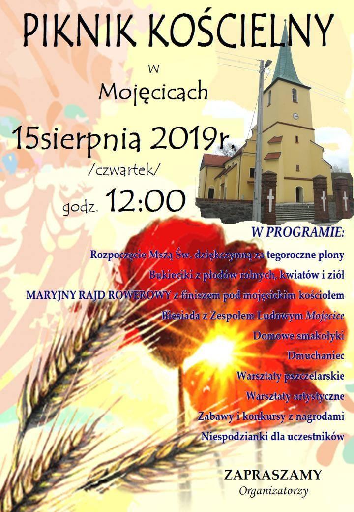 Piknik kościelny w Mojęcicach i Maryjny rajd rowerowy z Lubiąża