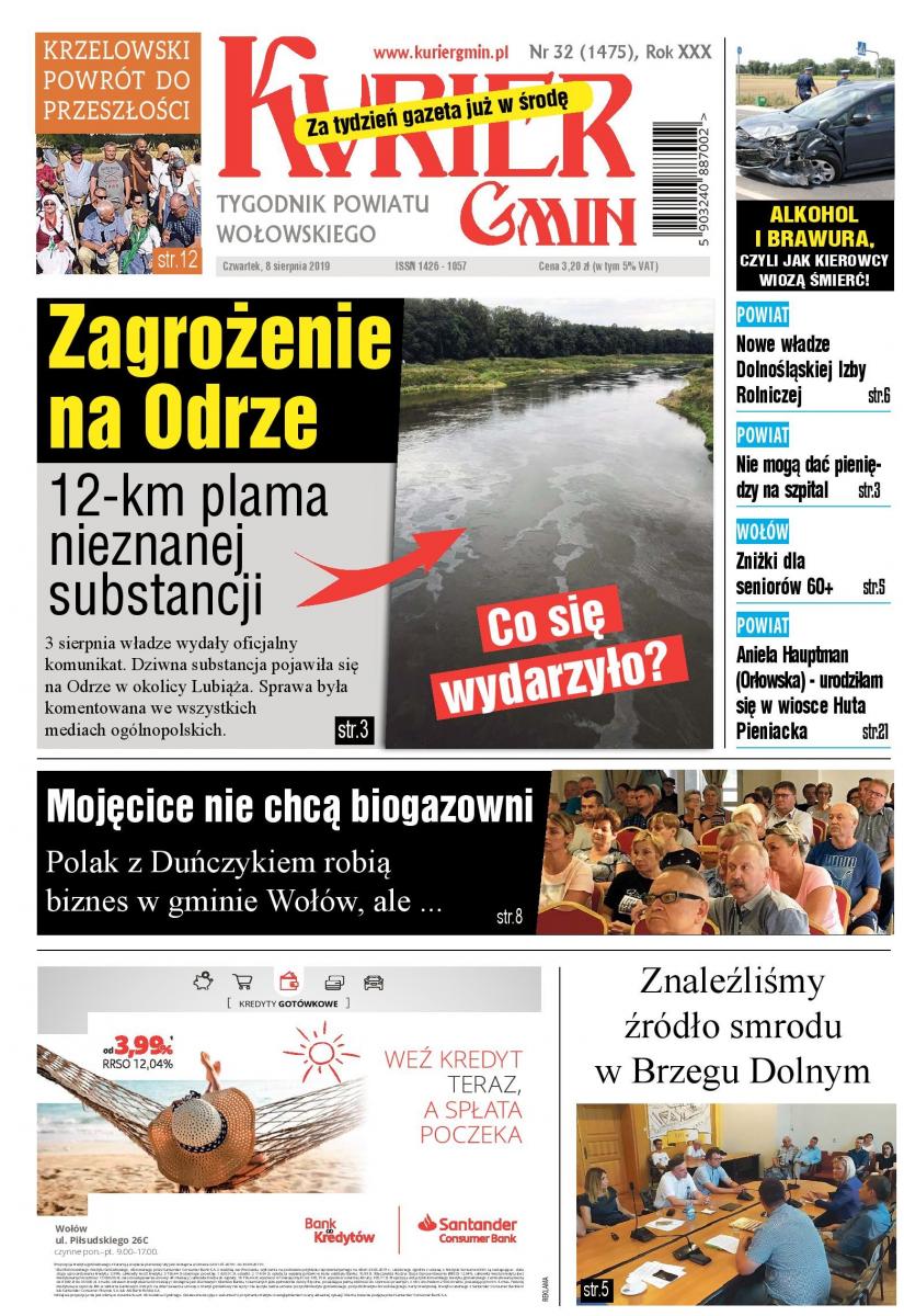 W najnowszym numerze: Zagrożenie na Odrze, 12-km plama nieznanej substancji