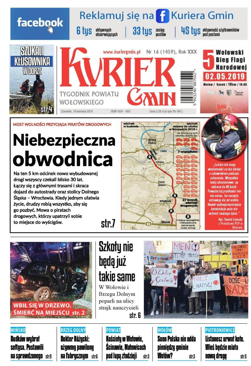 W najnowszym wydaniu: Niebezpieczna obwodnica. Szkoły nie będą już takie same. Wbił się w drzewo - śmierć na miejscu.