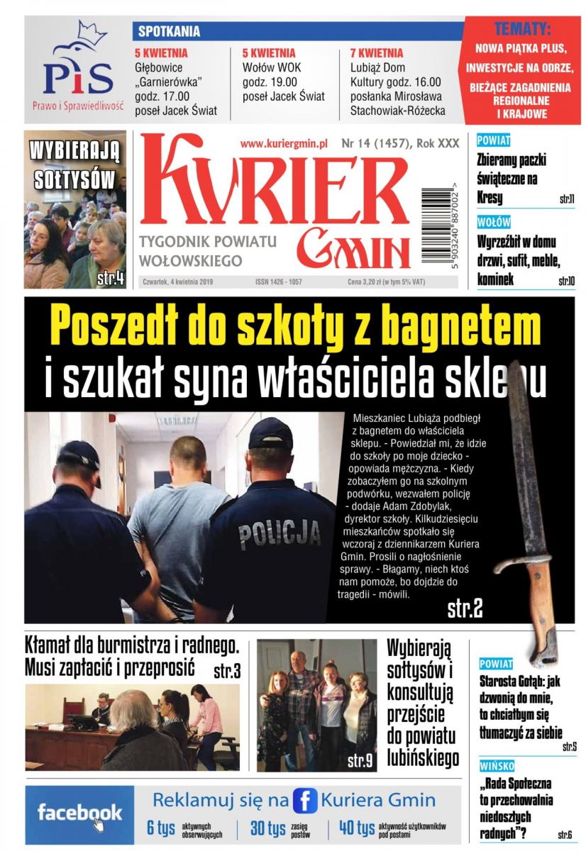 W najnowszym numerze: Poszedł do szkoły z bagnetem i szukał syna właściciela sklepu
