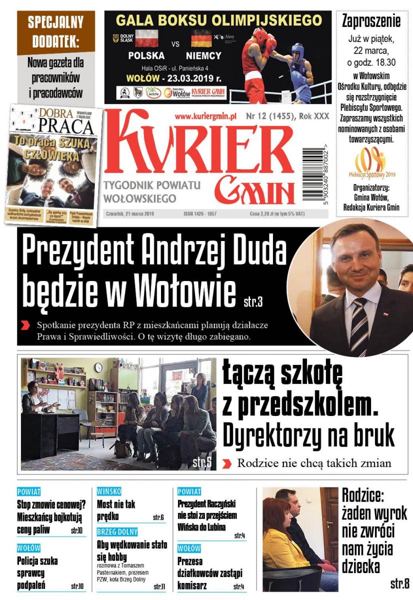 W najnowszym numerze: Prezydent Andrzej Duda będzie w Wołowie. Łączą szkołę z przedszkolem. Dyrektorzy na bruk
