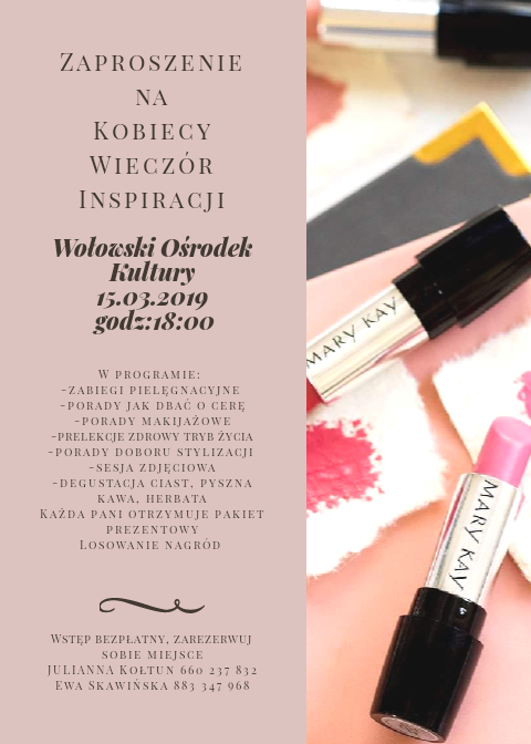 Kobiecy Wieczór Inspiracji w WOK-u. Przyjdź i poczuj się piękna!