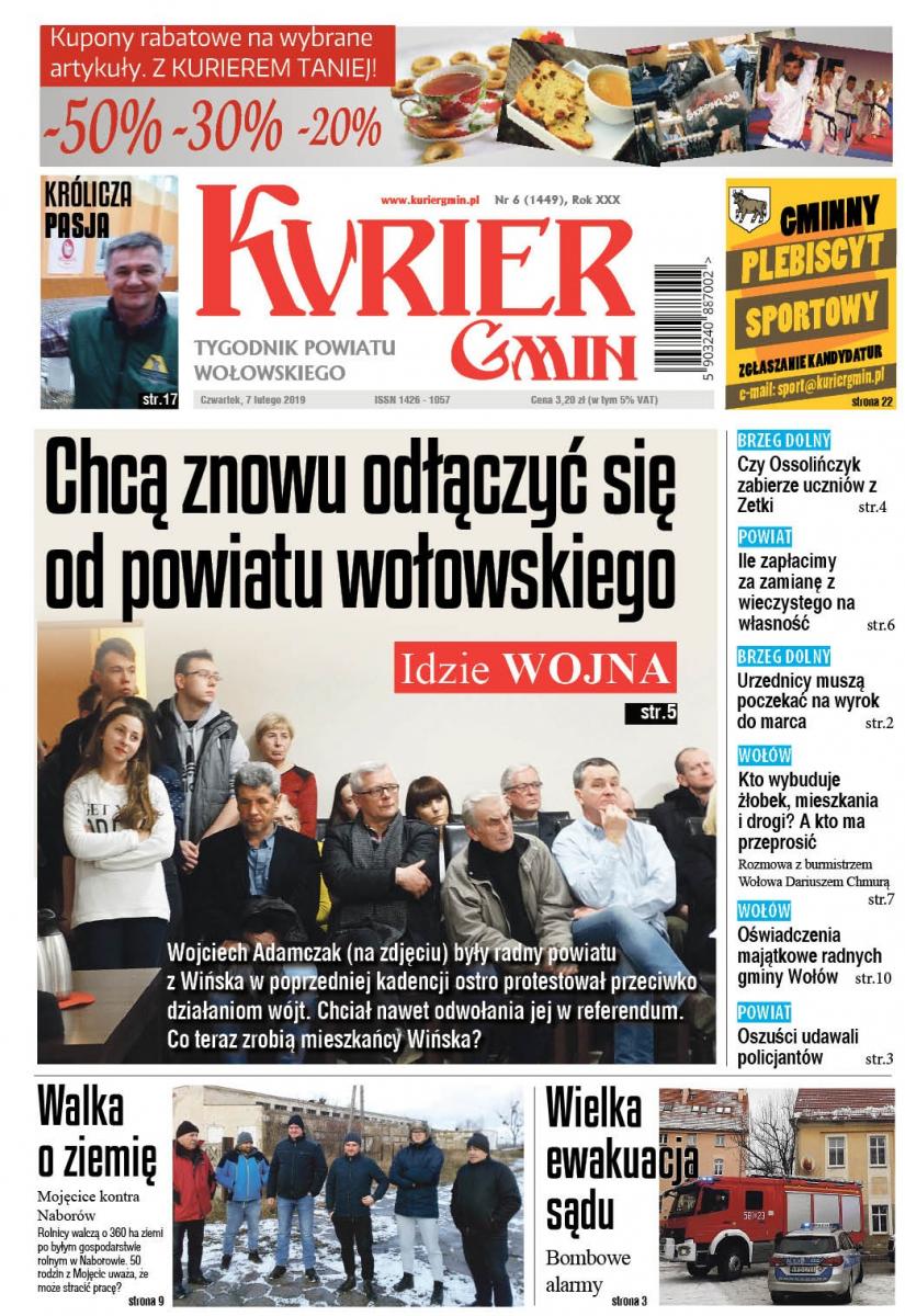 W najnowszym Kurierze Gmin: Wińsko znów chce odłączyć się od powiatu, rolnicy walczą o ziemię, rozmowa z Dariuszem Chmurą o wyborczych obietnicach oraz majątki radnych z Wołowa