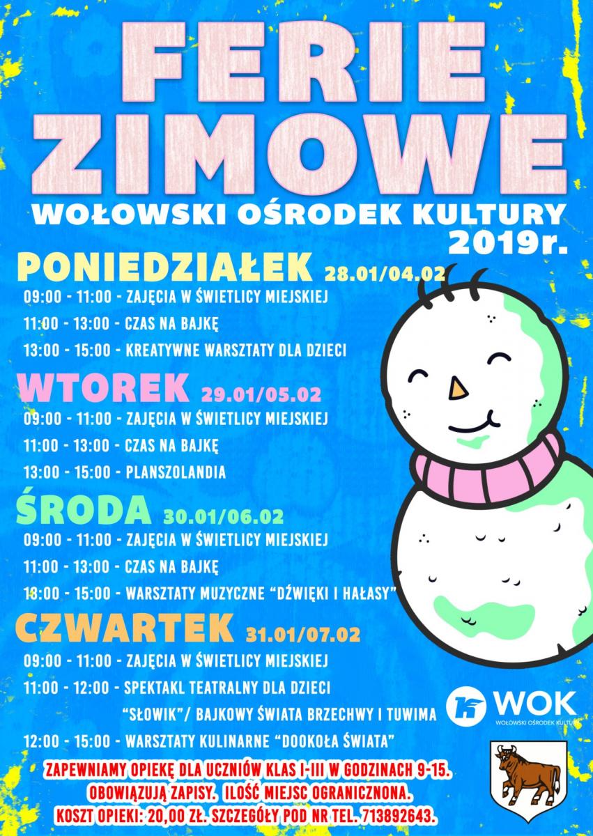 Rozpoczęły się zimowe ferie! Zobacz jakie atrakcje czekają na dzieci w Brzegu Dolnym, Wołowie i w Wińsku.