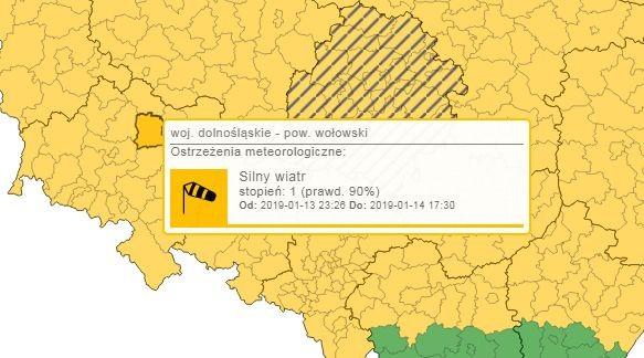 Uwaga! Silny wiatr, nawet do 90 km/h