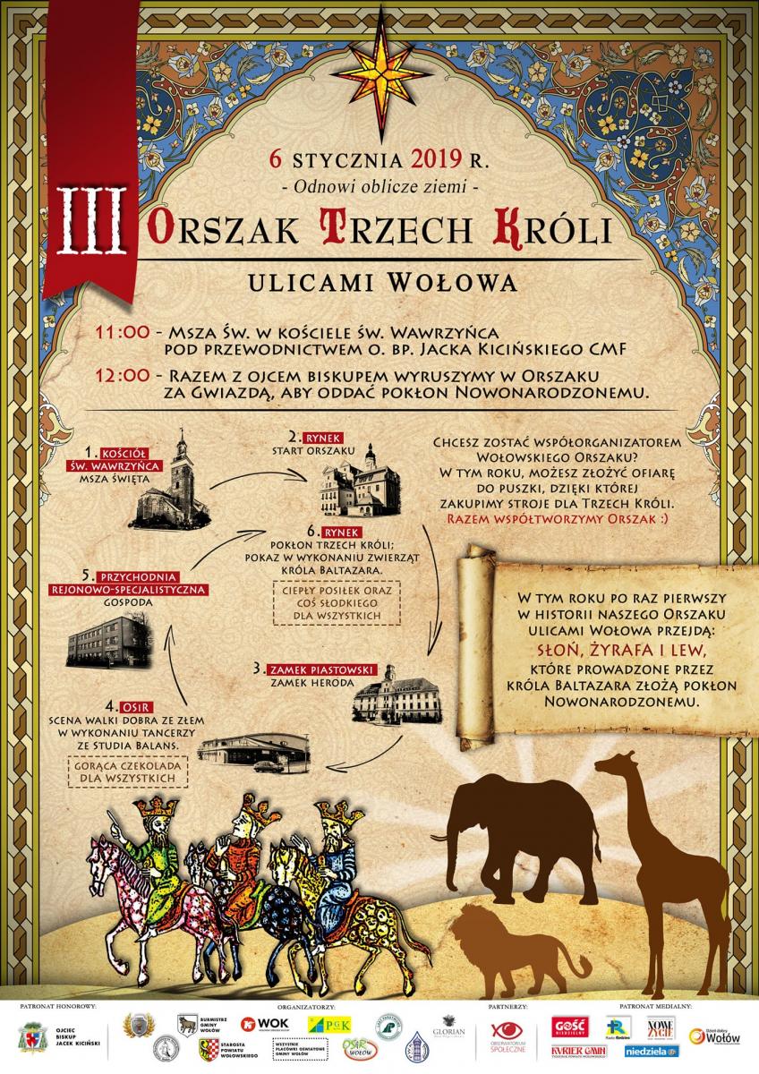 Uwaga! Utrudnienia w ruchu na czas przejścia orszaku ulicami Wołowa.