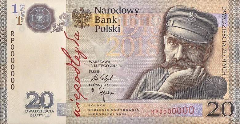 Nowy banknot o nominale 20 zł.