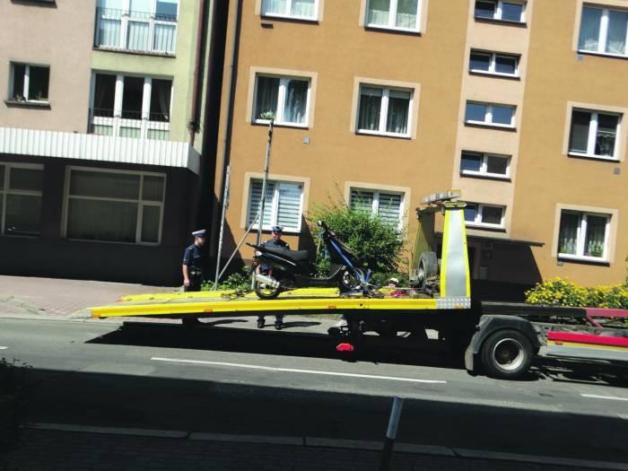 Motocyklista „Na bani”