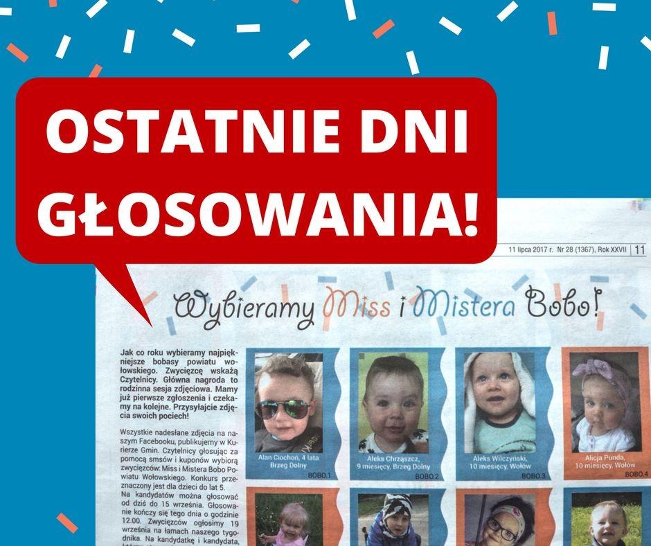 Wybory Miss i Mistera Bobo dobiegają końca