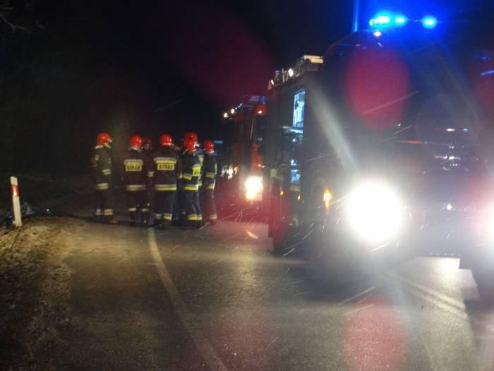 Śmiertelny wypadek na drodze Brzeg Dolny-Wołów (video)