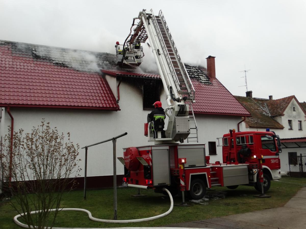 Pożar domu w Krzydlinie Małej (video)