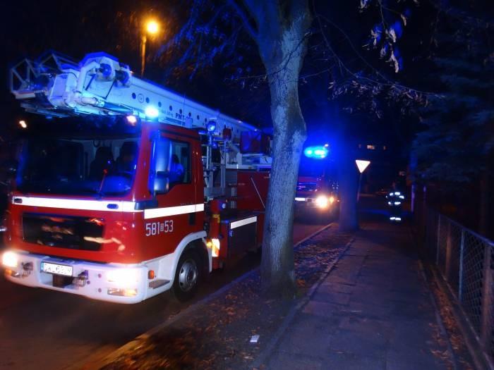 Pożar sadzy i ogień w stolarni