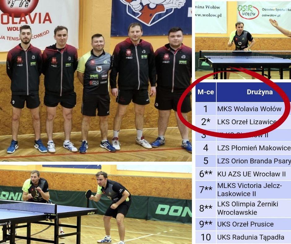 Wołowska sekcja tenisa stołowego liderem w 3. lidze mężczyzn