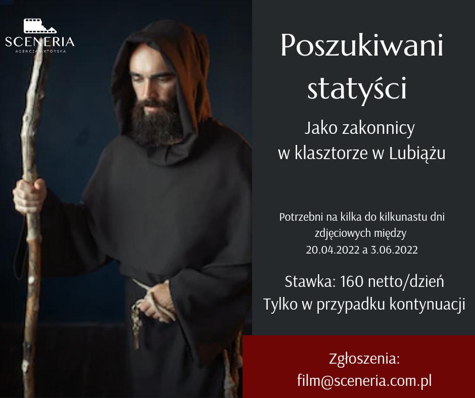 Agencja aktorska poszukuje statystów do filmu, który powstanie w Lubiążu