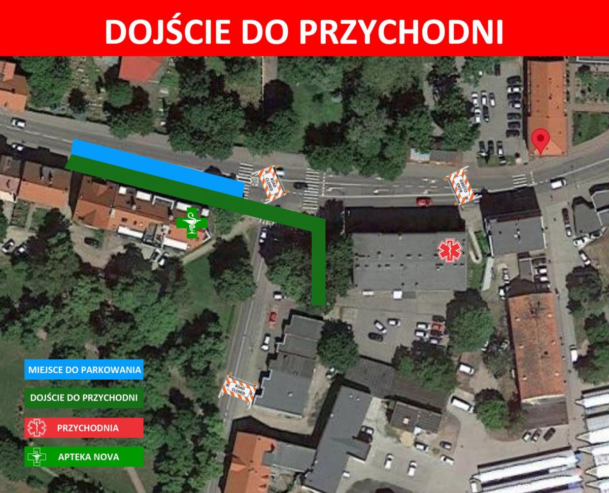 Uwaga! Utrudnienia w rejonie przychodni