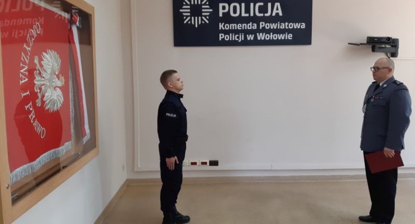 Nowy policjant rozpoczął służbę w wołowskiej policji