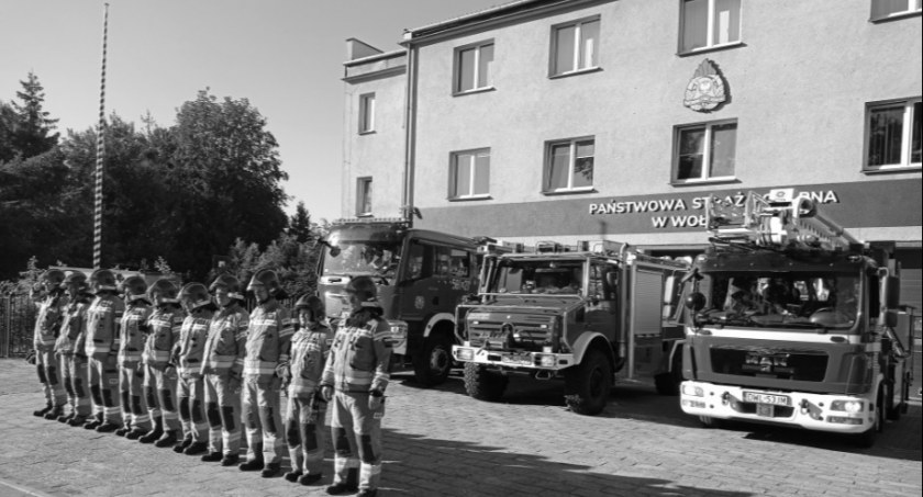 Strażacy z Wołowa oddali hołd strażakowi, który zginął podczas służby