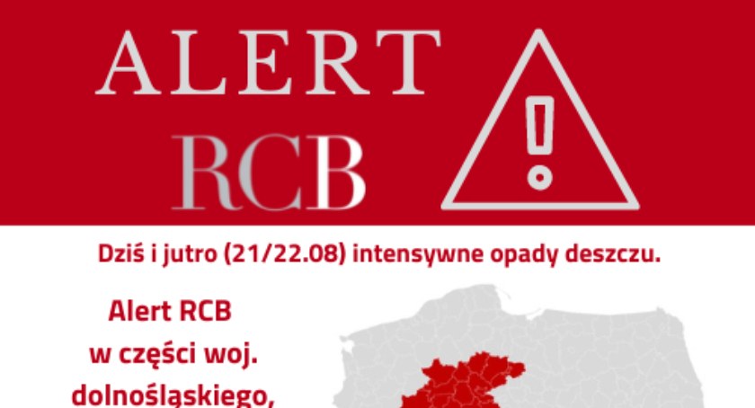 Ulewy i podtopienia. RCB ostrzega mieszkańców 