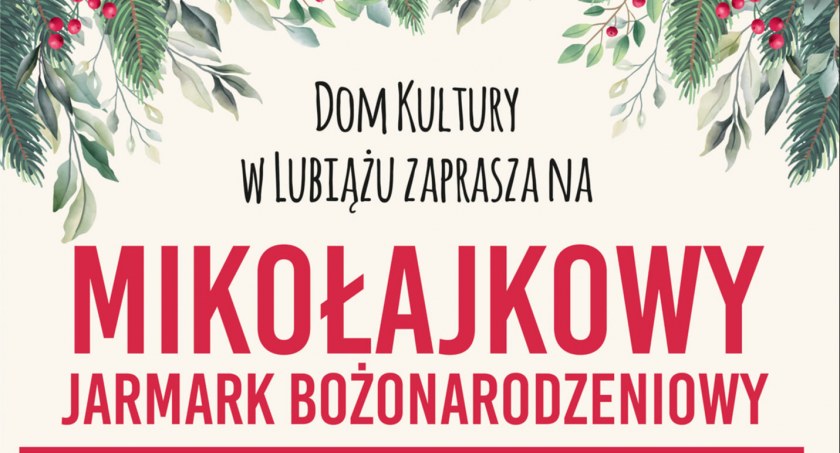 Lubiąż zaprasza na jarmark bożonardzeniowy