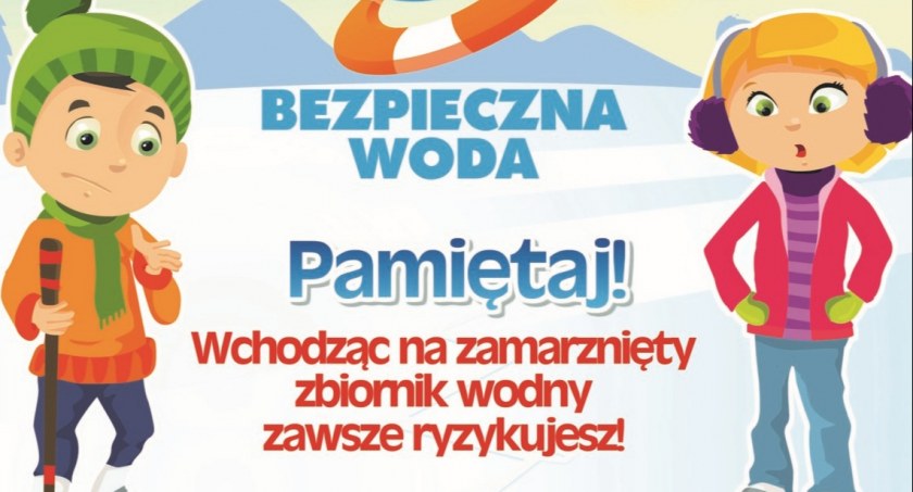 Policjanci z Wołowa przestrzegają przed wchodzeniem na lód