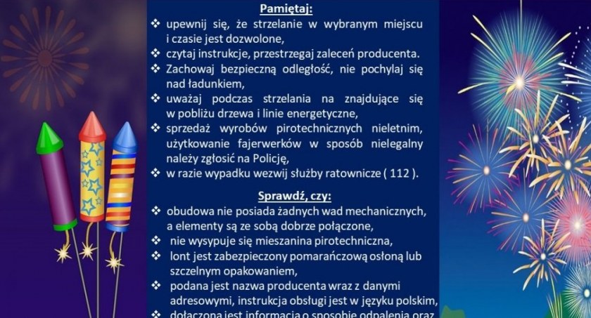 Wołowska policja: Sprzedaż fajerwerków lub petard osobom niepełnoletnim jest przestępstwem