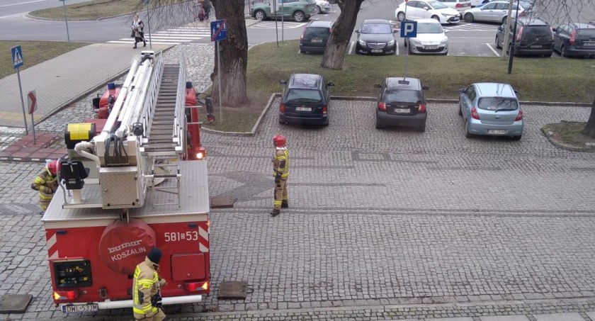 Interwencja straży pożarnej w wołowskim starostwie. Co się stało? 