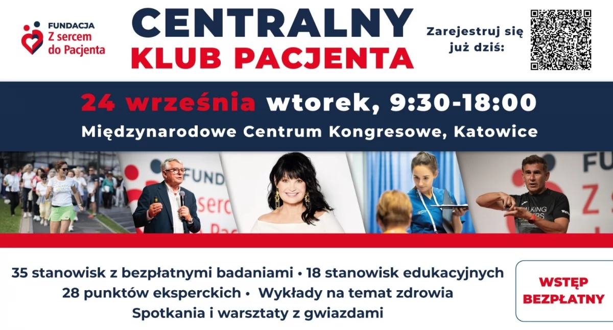 Druga edycja Centralnego Klubu Pacjenta Fundacji „Z sercem do Pacjenta” 24 września w Katowicach