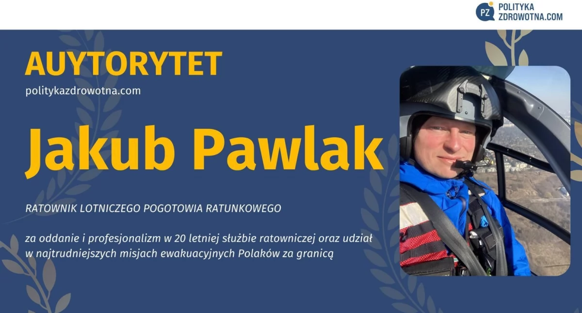 Ratownik medyczny z nagrodą Autorytet portalu Politykazdrowotna.com 
