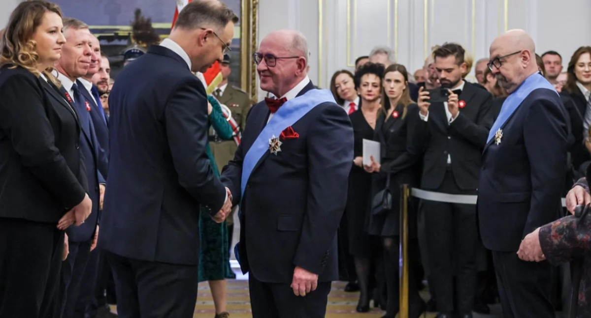 Prof. Henryk Skarżyński z orderem Orła Białego