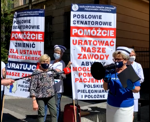 Pielęgniarki zaprotestowały w stolicy