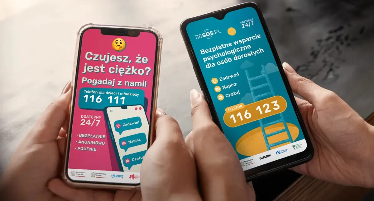 Nowa kampania NASK i Ministerstwa Cyfryzacji. Pomoc psychologiczna w zasięgu ręki: Nie musisz dzwonić, wystarczy napisać na czasie