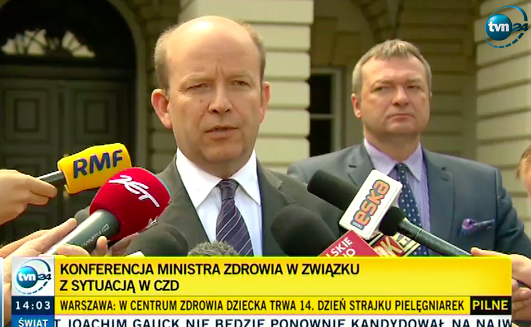Radziwiłł: działania pielęgniarek zagrażają CZD
