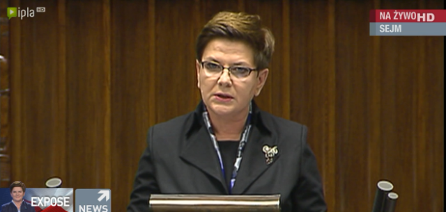 Beata Szydło w expose: Pacjent nie może być pozycją w bilansie, lekarz księgowym a szpital przedsiębiorstwem