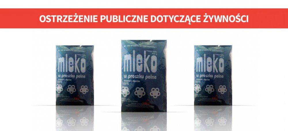 GIS: Wykryto Salmonellę w mleku w proszku