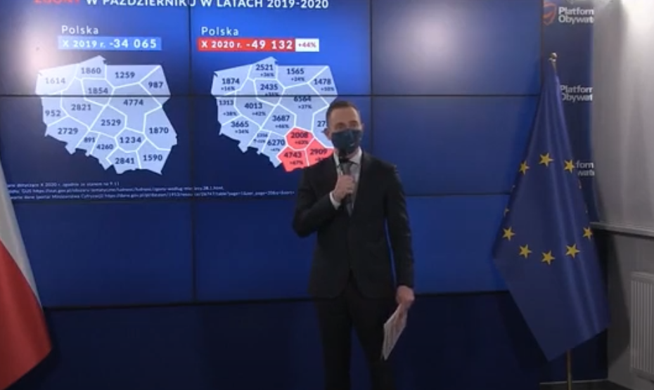 Szef klubu KO zaprezentował „Księgę prawdy o COVID-19”