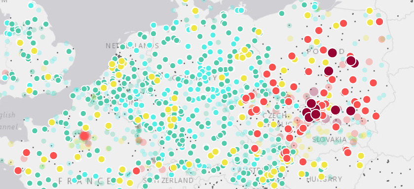 Polska w smogu. Europejska Agencja Środowiska uruchomiła mapę