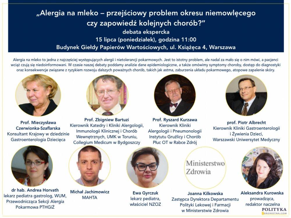 11:00! Debata PZ: Alergia na mleko –  zapowiedź kolejnych chorób?