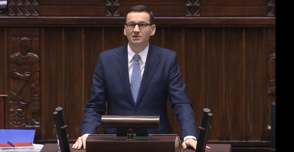Mateusz Morawiecki w expose krótko o zdrowiu