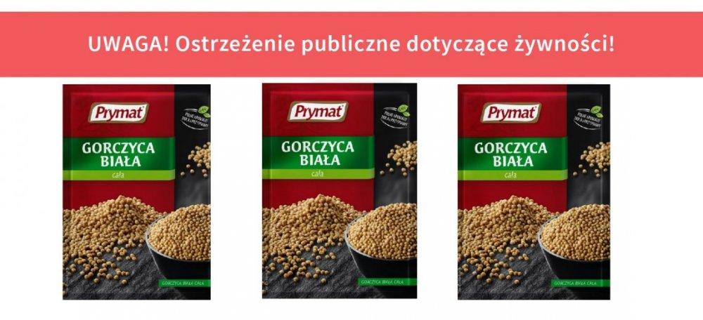 Ostrzeżenie publiczne: Salmonella w serii przypraw Prymat