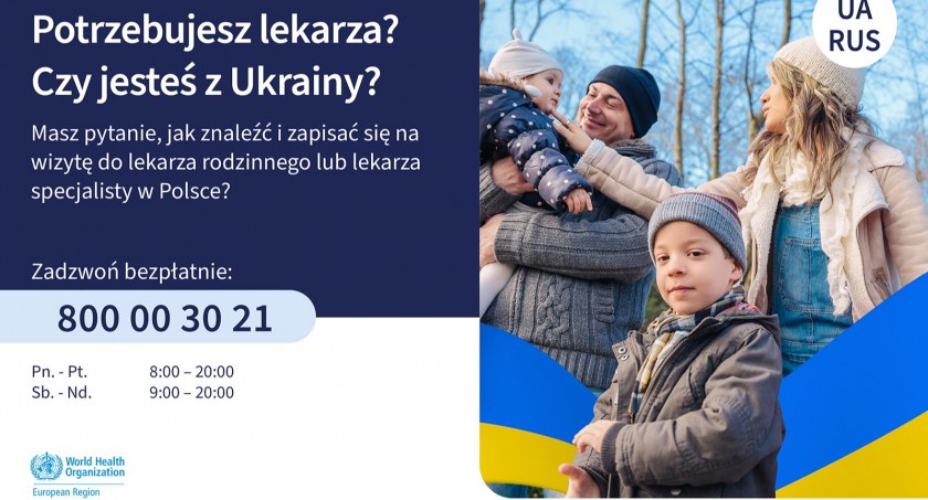 Infolinia WHO dla pacjentów z Ukrainy