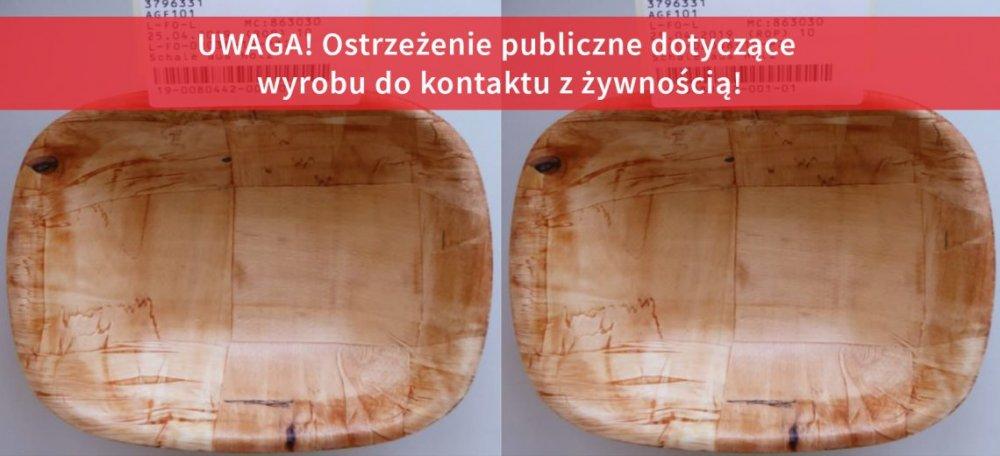 GIS: To naczynie nie powinno mieć kontaktu z żywnością. Produkt wycofany ze sklepów