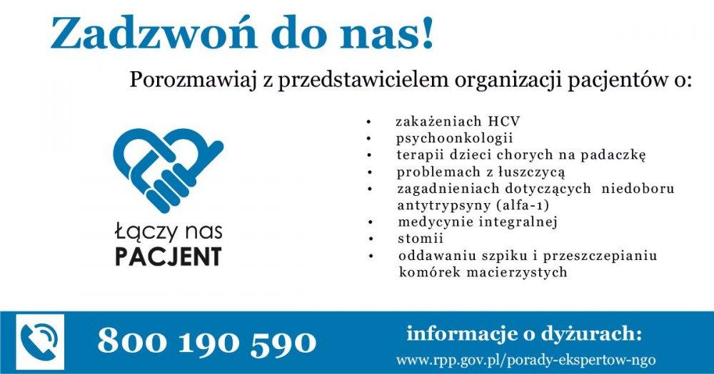 Organizacje pacjenckie na infolinii u Rzecznika Praw Pacjenta